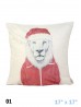 Holiday Animal Print Cushion Cover (Duo-Sided)